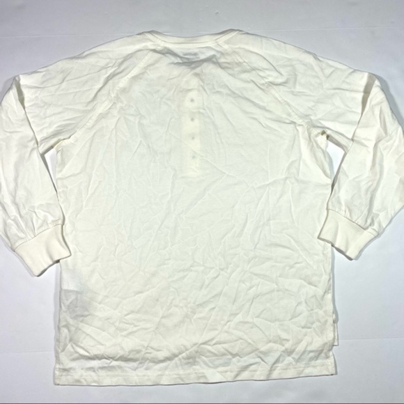 New Madewell Resourced Cotton Henley Relaxed Tee Lighthouse - Picture 3 of 8